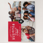 Alle Star-Vater | Fröhliches Vatertag Foto & Monog Puzzle (Vertikal)