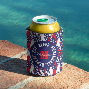 Alle Stern Pickleball [USA] Muster mit Namen Dosenkühler