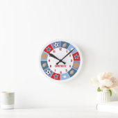 Alle Sterne Sportthema Kinderzimmer Wall Clock Runde Wanduhr (Zuhause)