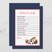 Alle Sterne Sportwünsche für Baby Hinweiskarte (Vorne/Hinten)