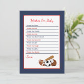 Alle Sterne Sportwünsche für Baby Hinweiskarte (Stehend Vorderseite)