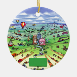 Alle Straßen führen nach Austin Texas Keramik Ornament