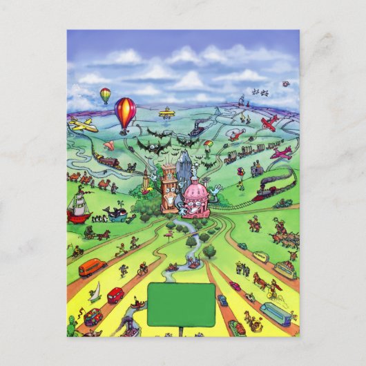 Alle Straßen führen nach Austin Texas Postkarte (Vorderseite)