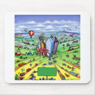 Alle Straßen führen nach Dallas Texas Mousepad