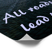 Alle Straßen führen nach Rom Poster (Ecke)