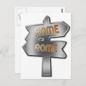 ALLE STRASSEN FÜHREN NACH ROM POSTKARTE (Vorne/Hinten)