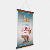 Alle Straßen führen nach Rom Wandteppich Mit Holzrahmen (Gewinkelt)
