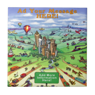 Alle Straßen führen zu Atlanta Georgia Fliese