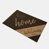 Alle Straßen führen zu Zuhause Fußmatte (Schrägansicht)