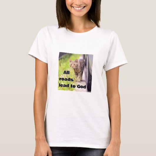 Alle Straßen - T - Shirt der Katze (Vorderseite)