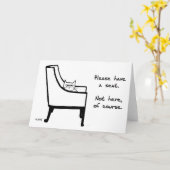 Alle Stühle gehören zur Cat - Funny Cat Card Karte (Gelbe Blume)