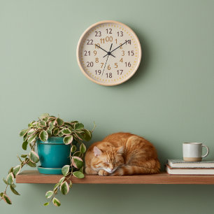 Alle Stunden Erdige Natürliche Holzrahmen Dekorati Uhr