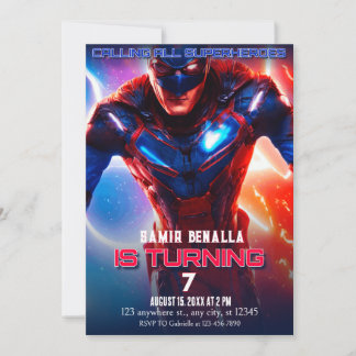 Alle Superhelden Movie Poster zum Geburtstag rufen Einladung