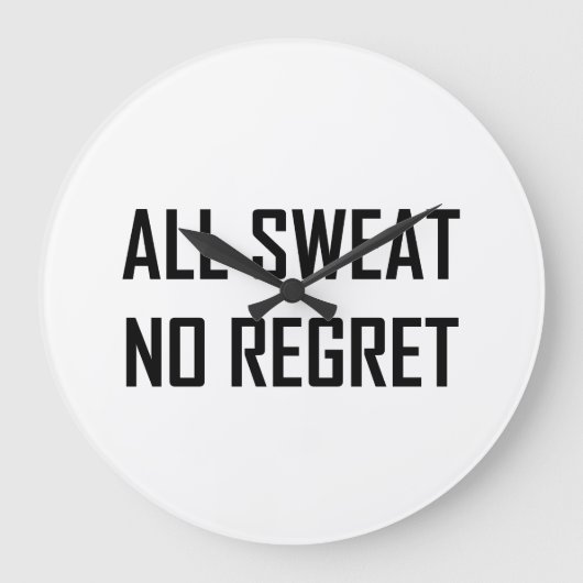 Alle Sweet No Regret Workout Große Wanduhr (Vorderseite)