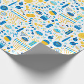 Alle Symbole von Hanukkah Geschenkpapier (Ecke)