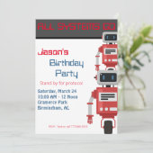 Alle Systeme Go Robot zum Geburtstag Einladung (Stehend Vorderseite)
