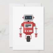 Alle Systeme Go Robot zum Geburtstag Einladung (Rückseite)