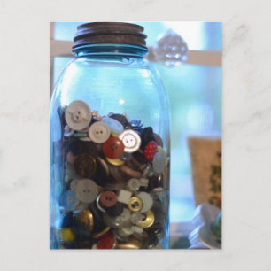 Alle Tasten im Ball Jar mit einem Zinkdeckel Postkarte