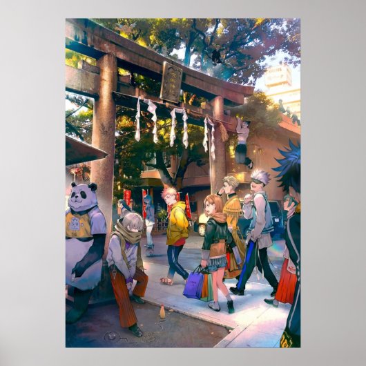 Alle Team Jujutsu Kaisen Poster (Vorne)