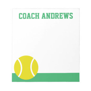 Alle Tennis-Farbspiele Personalisierter Notepad Notizblock