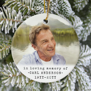 Alle Text 2 Foto Memories ganz einfach schwarz und Keramik Ornament