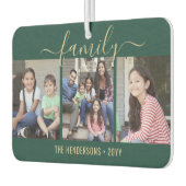 Alle Text 4 Foto-Skriptfamilie Grün und Gold Autolufterfrischer (Links)