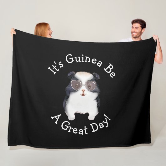 ALLE TEXT ändern - Guinea Pig wird ein großer Tag Fleecedecke (Beispiel)