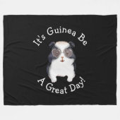 ALLE TEXT ändern - Guinea Pig wird ein großer Tag Fleecedecke (Vorderseite (Horizontal))
