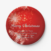 ALLE Text Organisation Weihnachten 20xx ändern Pappteller (Vorderseite)