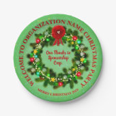 ALLE Text Organisation Weihnachten Party 20xx ände Pappteller (Vorderseite)
