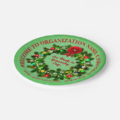 ALLE Text Organisation Weihnachten Party 20xx ände Pappteller (Schrägansicht)