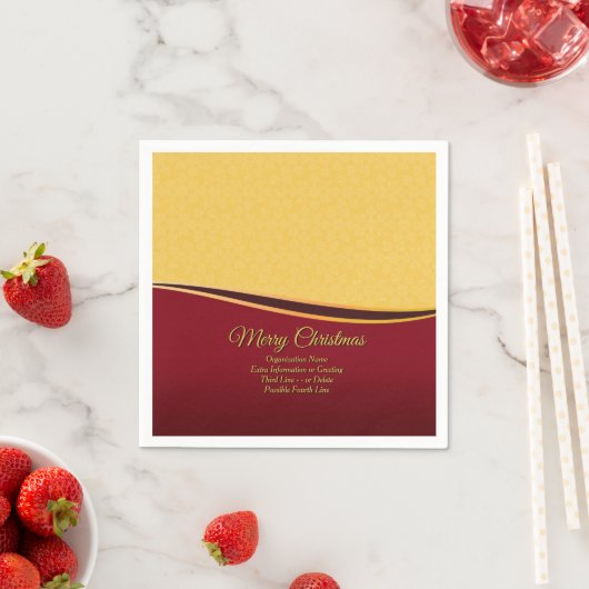 ALLE Text Organisation Weihnachtscocktail ändern Serviette (Beispiel)