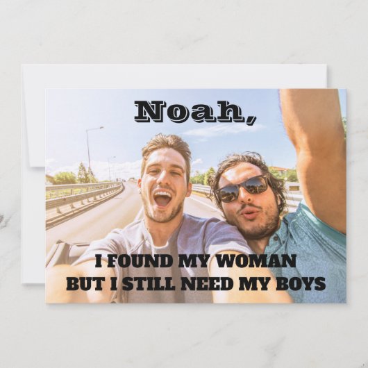 Alle Text-Trauzeugen / Trauzeuge-Vorschlag Foto Einladung (Vorderseite)