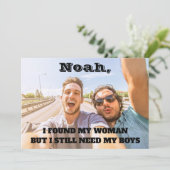 Alle Text-Trauzeugen / Trauzeuge-Vorschlag Foto Einladung (Stehend Vorderseite)