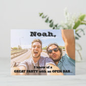 Alle Text-Trauzeugen / Trauzeuge-Vorschlag Foto lu Einladung (Stehend Vorderseite)