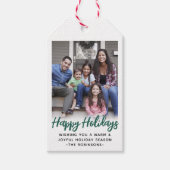 Alle Text-Trendy gebürstet Grün Skript & Foto Geschenkanhänger (Vorderseite)