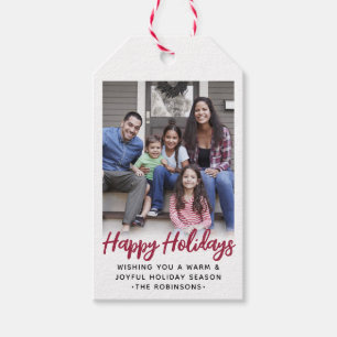 Alle Text trendy gebürstete Skripte & Foto Festivr Geschenkanhänger