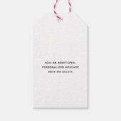 Alle Text trendy gebürstete Skripte & Foto Festivr Geschenkanhänger (Rückseite)