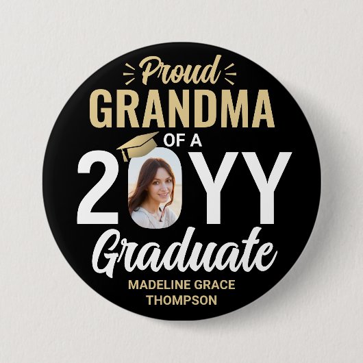 Alle Text- und Graduiertentitel des Fotos Proud Om Button (Vorderseite)