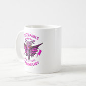 ALLE Textanzeige Name Rosa Motorrad-Flügel ändern Kaffeetasse (Vorderseite Links)
