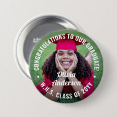 Alle Texte Abschluss Foto Herzlichen Glückwunsch M Button (Vorne & Hinten)