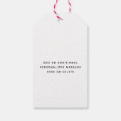 Alle Texte Modernes, einfaches, grünes Script & Fo Geschenkanhänger (Rückseite)