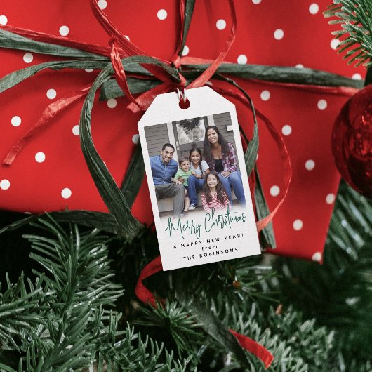 Alle Texte Modernes, einfaches, grünes Script & Fo Geschenkanhänger