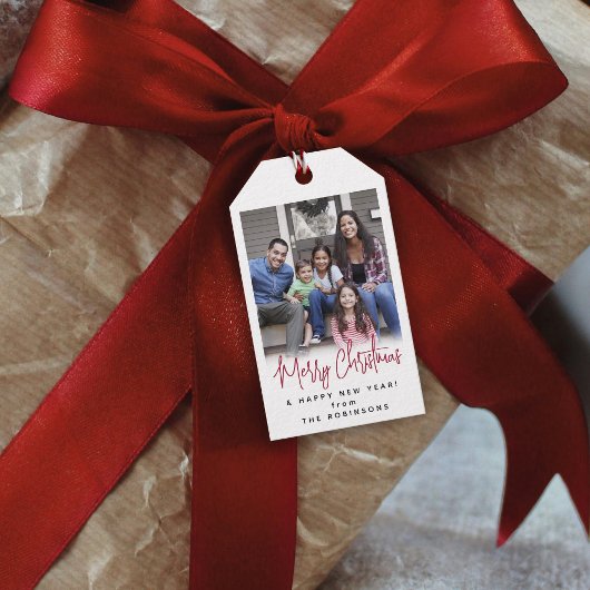 Alle Texte Modernes, einfaches Skript & Foto mit f Geschenkanhänger