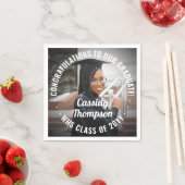 Alle Texte Modernes Foto Einfach Eleganter Abschlu Serviette (Beispiel)