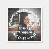 Alle Texte Modernes Foto Einfach Eleganter Abschlu Serviette (Vorderseite)