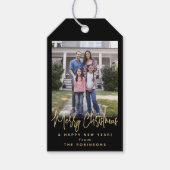 Alle Texte Modernes Skript Einfaches Foto Schwarz Geschenkanhänger (Vorderseite)