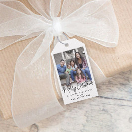 Alle Texte Modernes Skript Einfaches Foto Schwarz Geschenkanhänger