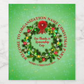 ALLE Texte Organisation Weihnachtswein Party änder Weinetikett (Einzelnes Label)