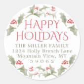 Alle Textfarben geben das Adressetikett zurück Runder Aufkleber (Vorderseite)